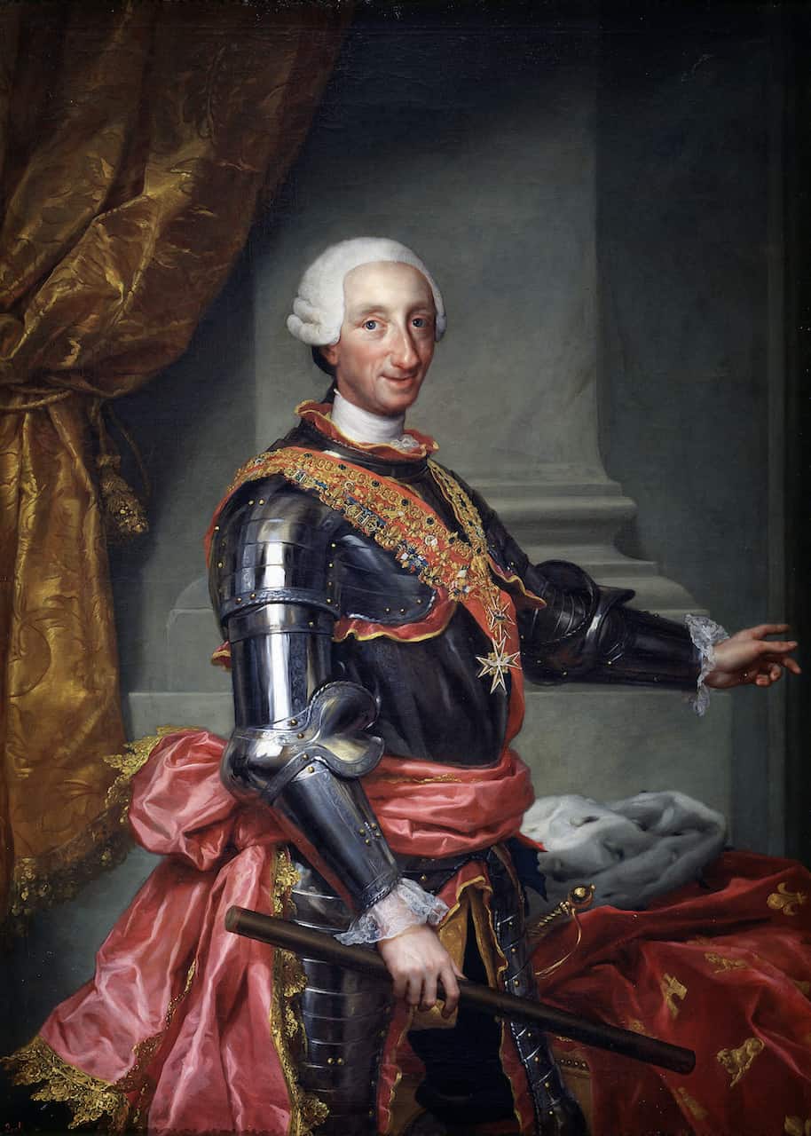 Retrato de Carlos el III Rey de España por Anton Raphael Mengs 1761