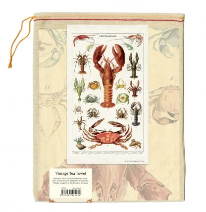 Crustaceans Vintage Natural Cotton Tea Towel