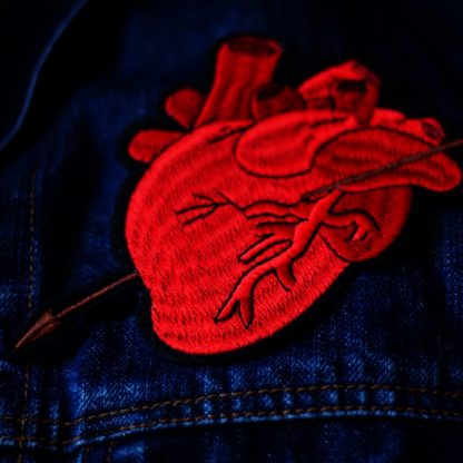 Embroidered Patch Anatomical Heart