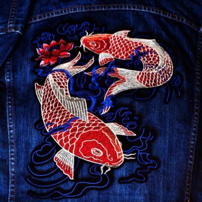 Embroidered Patch Koi Fish