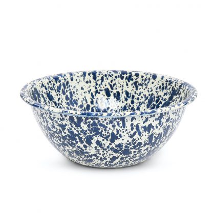 Navy Blue Splatter Salad Bowl