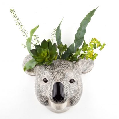 Exquisito jarrón de pared de cerámica Koala