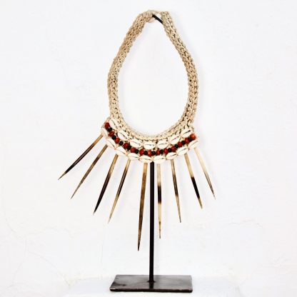 Papuan Seashell and Echidna Quill Necklace