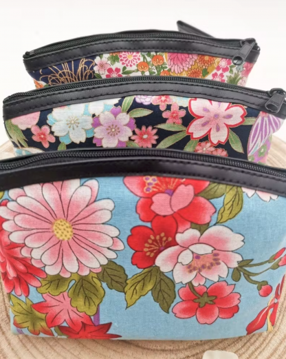 Bolsa de algodón artesanal japonesa estampados variados