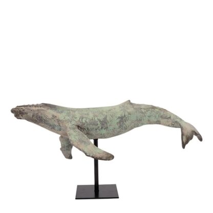 Modelo de poliresina de ballena jorobada de calidad museo con soporte