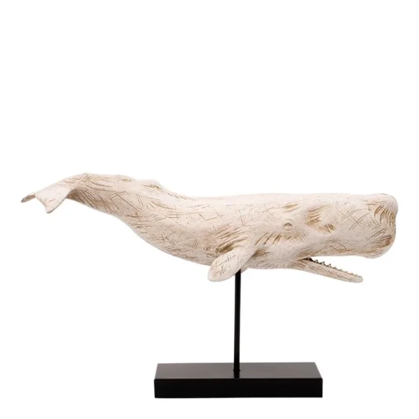 Sperm Whale Polyresin Moby Dick with Stand
