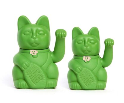 Maneki-neko Japanese Lucky Cat Green