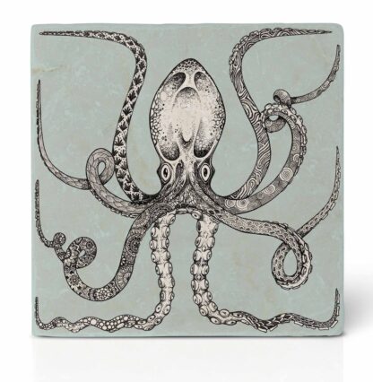 Octopus Natural Stone Tile Coaster