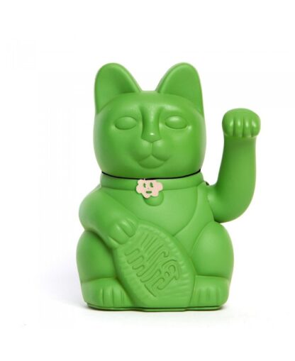 Maneki-neko Gato de la suerte japonés verde