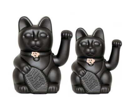 Maneki-neko Japanese Lucky Cat Black 1